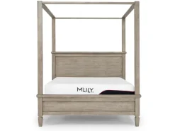 Mor Furniture Beds|Country Side Canopy Bed In Brown, Queen
