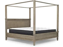 Mor Furniture Beds|Country Side Canopy Bed In Brown, Queen