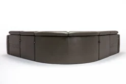 Mor Furniture Reclining Sectionals|Reclining Sofas|Cove 5 Piece 2 Power Sectional In Gray Leather