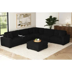Mor Furniture Modular Sofas|Ottomans|Cuddle Cloud Ottoman In Black