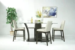 Mor Furniture Seating For 4|Counter Height Dining Sets|Dapper Counter Height Dining Table & 4 Stools In Brown