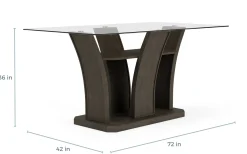 Mor Furniture Seating For 4|Counter Height Dining Sets|Dapper Counter Height Dining Table & 4 Stools In Brown