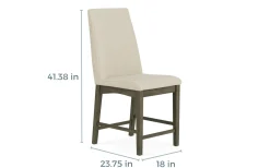 Mor Furniture Seating For 4|Round Dining Sets|Dapper Round Counter Height Dining Table & 4 Stools In Gray