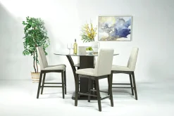 Mor Furniture Dining Tables|Dapper Round Counter Height Dining Table In Brown