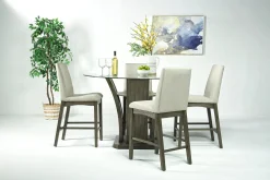 Mor Furniture Dining Tables|Dapper Round Counter Height Dining Table In Brown
