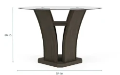 Mor Furniture Dining Tables|Dapper Round Counter Height Dining Table In Brown