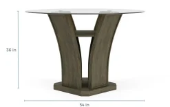 Mor Furniture Dining Tables|Dapper Round Counter Height Dining Table In Brown