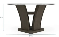 Mor Furniture Round Dining Tables|Dining Tables|Dapper Round Dining Table In Gray