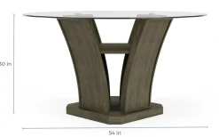 Mor Furniture Seating For 4|Round Dining Sets|Dapper Round Dining Table & 4 Chairs In Brown