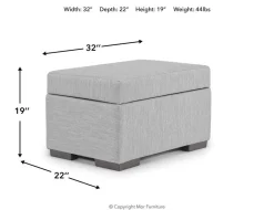 Mor Furniture Ottomans|Dennon Storage Ottoman In Sea Salt