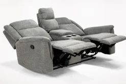 Mor Furniture Reclining Sofas|Loveseats|Derby Reclining Console Loveseat In Light Gray