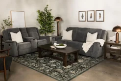 Mor Furniture Reclining Sofas|Derby Reclining Sofa & Console Loveseat In Gray