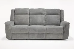 Mor Furniture Reclining Sofas|Derby Reclining Sofa & Console Loveseat In Gray