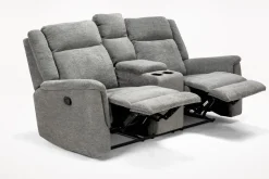 Mor Furniture Reclining Sofas|Derby Reclining Sofa & Console Loveseat In Gray