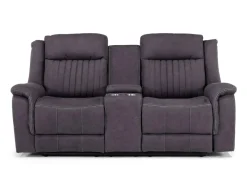 Mor Furniture Reclining Sofas|Loveseats|Diamond Reclining Console Loveseat In Gray