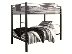 Mor Furniture Kids Beds & Bunk Beds|Dinsmore Bunk Bed In Black/Gray, Twin/Twin