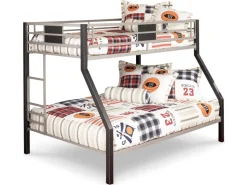 Mor Furniture Kids Beds & Bunk Beds|Dinsmore Bunk Bed In Black/Gray, Twin/Twin
