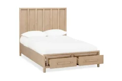 Mor Furniture Bedroom Sets|Dorsey Panel Bed, Dresser, Mirror & 2 Drawer Nightstand In Granola, Queen