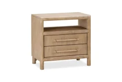 Mor Furniture Bedroom Sets|Dorsey Panel Bed, Dresser, Mirror & 2 Drawer Nightstand In Granola, Queen