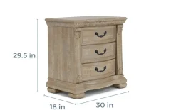Mor Furniture Nightstands|Durango 3 Drawer Nightstand In Willadeene