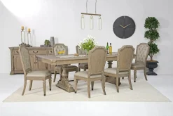 Mor Furniture Seating For 6|Dining Room Sets|Durango Dining Table & 6 Chairs In Fawn