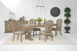 Mor Furniture Seating For 4|Dining Room Sets|Durango Dining Table & 4 Side Chairs In Fawn