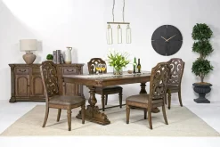 Mor Furniture Seating For 4|Dining Room Sets|Durango Dining Table & 4 Side Chairs In Fawn