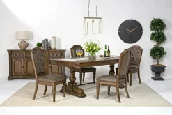 Mor Furniture Seating For 4|Dining Room Sets|Durango Dining Table & 4 Side Chairs In Fawn