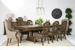 Mor Furniture Dining Room Sets|Durango Dining Table, 6 Chairs & 2 Arm Chairs In Fawn