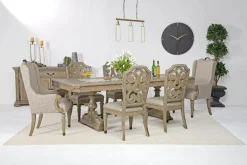 Mor Furniture Dining Room Sets|Durango Dining Table, 4 Side Chairs & 2 Arm Chairs In Fawn