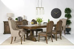 Mor Furniture Dining Room Sets|Durango Dining Table, 4 Side Chairs & 2 Arm Chairs In Fawn