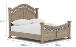 Mor Furniture Beds|Durango Panel Bed In Willadeene, Queen
