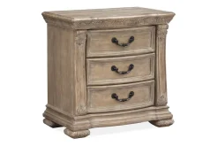 Mor Furniture Bedroom Sets|Durango Sleigh Bed, Dresser, Mirror & 3 Drawer Nightstand In Fawn, Queen