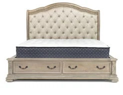 Mor Furniture Bedroom Sets|Durango Sleigh Bed, Dresser, Mirror & 3 Drawer Nightstand In Fawn, Queen