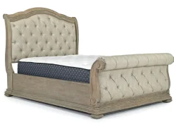 Mor Furniture Bedroom Sets|Durango Sleigh Bed, Dresser, Mirror & 3 Drawer Nightstand In Fawn, Queen