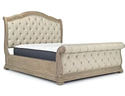 Mor Furniture Bedroom Sets|Durango Sleigh Bed, Dresser, Mirror & 3 Drawer Nightstand In Fawn, Queen