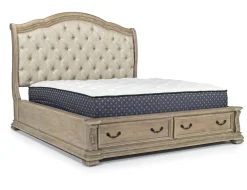 Mor Furniture Storage Beds|Beds|Durango Upholstered Sleigh Bed W/ Storage In Fawn, Queen
