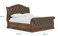 Mor Furniture Upholstered Beds|Beds|Durango Upholstered Sleigh Bed In Fawn, Queen