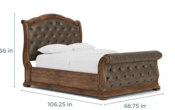 Mor Furniture Upholstered Beds|Beds|Durango Upholstered Sleigh Bed In Fawn, Queen