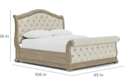Mor Furniture Upholstered Beds|Beds|Durango Upholstered Sleigh Bed In Fawn, Queen