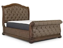 Mor Furniture Upholstered Beds|Beds|Durango Upholstered Sleigh Bed In Fawn, Queen
