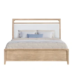 Mor Furniture Bedroom Sets|Easton Upholstered Storage Bed, Dresser, Mirror & Nightstand In , Ca King Natural