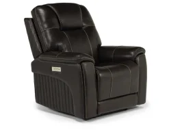 Mor Furniture Recliners|Echo 3 Power Recliner In Rainier Storm Leather