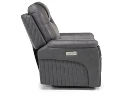 Mor Furniture Recliners|Echo 3 Power Recliner In Rainier Storm Leather