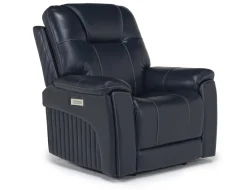 Mor Furniture Recliners|Echo 3 Power Theater Recliner W/ Immersive Sound In Rainer Storm Leather