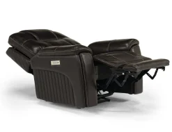 Mor Furniture Recliners|Echo 3 Power Theater Recliner W/ Immersive Sound In Rainer Storm Leather