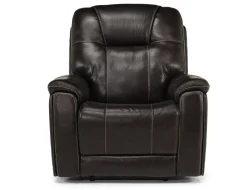 Mor Furniture Recliners|Echo 3 Power Theater Recliner W/ Immersive Sound In Rainer Storm Leather