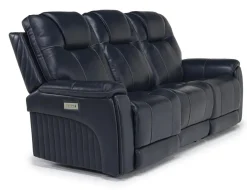 Mor Furniture Immersive Sound Sofas|Sofas|Echo 3 Power Theater Sofa W/ Immersive Sound In Rainier Walnut Leather