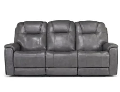 Mor Furniture Immersive Sound Sofas|Sofas|Echo 3 Power Theater Sofa W/ Immersive Sound In Rainier Walnut Leather
