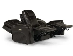 Mor Furniture Immersive Sound Sofas|Sofas|Echo 3 Power Theater Sofa W/ Immersive Sound In Rainier Walnut Leather